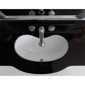 Lavabo Time sottopiano 60x34 in ceramica bianco lucido di Ceramica GSG