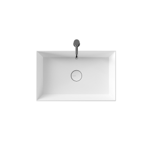 Lavabo Spy appoggio cm. 60x38 rettangolare in ceramica bianco di Ceramica Alice