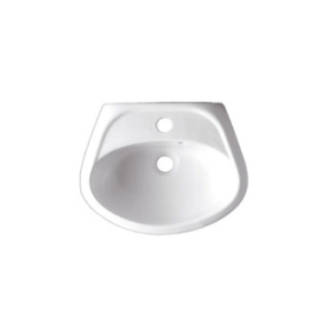 Lavamani Sleepy sospeso salvaspazio cm. 45x35 in ceramica bianco lucido di Ceramica Alice