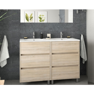 Mobile a terra Arenys cm. 120 con lavabo rovere caledonia di Salgar