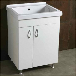 Mobile con lavatoio Iseo cm. 61x51 a due ante bianco di Ceramica Alice