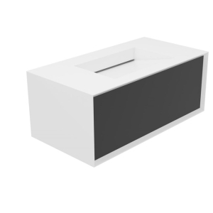 Mobile Milano con lavabo cm. 100x52 nero di Ceramica GSG