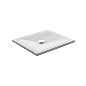 Piatto doccia 80x80 h.3 in acrilico bianco opaco velvet di Tamanaco