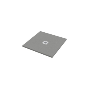 Piatto doccia 75x75 h.2,8 in marmo resina effetto pietra grigio opaco Ardesia