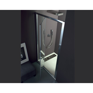 Porta doccia FPB40 in cristallo 6 mm cm. 100 con profilo cromato di Tamanaco