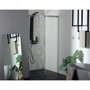 Porta doccia 6PSC15 in cristallo 6 mm trasparente cm. 100 con profilo cromato di Tamanaco