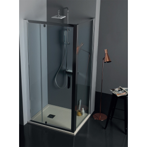 Box doccia FPB40 in cristallo 6 mm. cm. 90x80 profilo cromo di Tamanaco