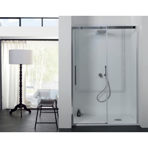 Porta doccia 8PSC15 in cristallo 8 mm trasparente cm. 155 con profilo cromato di Tamanaco