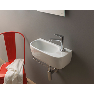 Portasciugamani in ottone cromato per Lavabo Genesis 50x22 di Ceramica Globo