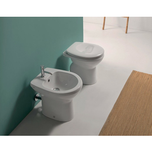 Bidet Arianna New staccato da muro cm. 48x37 bianco lucido di Ceramica Globo