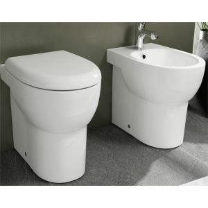 Sanitari Abe filomuro cm. 50x35 con sedile softclose di Ceramica Azzurra