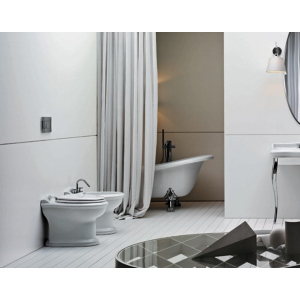 Sanitari Jubileum filomuro a terra cm. 59 con sedile softclose di Ceramica Azzurra