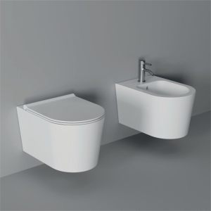 Sanitari Form sospesi senza brida cm. 50x35 con sedile sottile standard di Ceramica Alice