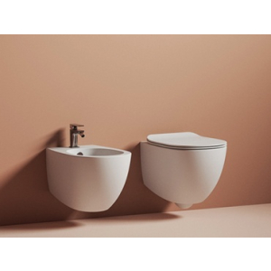Sanitari File 2.0 sospesi senza brida cm. 53x37 con sedile sottile softclose di Art Ceram