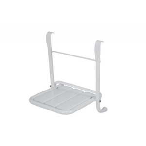 Sedile ribaltabile doccia Ausilia asportabile 40x35 in acciaio inox e doghe in abs