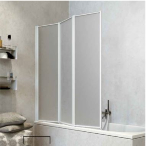 Parete sopravasca con 3 ante pieghevoli in acrilico bollicine di Giava