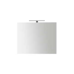 Specchio rettangolare 80x70 filo lucido con lampada di Ceramica Globo