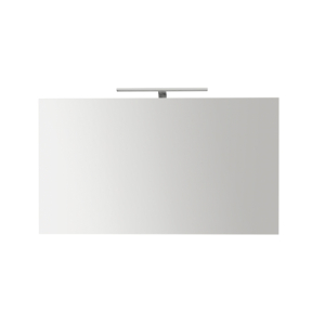 Specchio rettangolare 110x70 filo lucido con lampada di Ceramica Globo