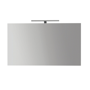 Specchio rettangolare 130x70 filo lucido con lampada di Ceramica Globo