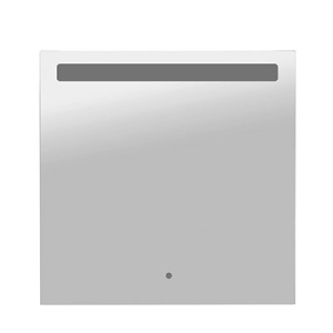 Specchio rettangolare 60x70 filo lucido con lampada a led con interruttore touch di Ceramica Globo