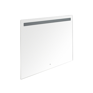 Specchio rettangolare 90x70 filo lucido con lampada a led con interruttore touch di Ceramica Globo