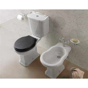 Vaso a terra distanziato monoblocco Paestum con scarico a parete cm  67x38 di Ceramica Globo