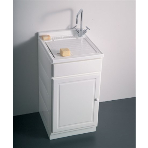 Mobile Meteo a terra 50x50 ad un'anta con apertura a sinistra e lavatoio di Xilon