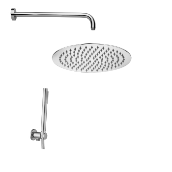 Composizione Bahamas Kit con soffione 23, braccio doccia da 40 e kit doccia incasso cromo di Paffoni