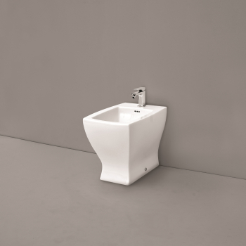 Bidet Jazz filomuro cm. 54x36 bianco lucido con fissaggio incluso di Art Ceram