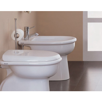 Bidet Elios distanziato da muro cm. 55x37 tre fori bianco lucido di Ceramica Azzurra