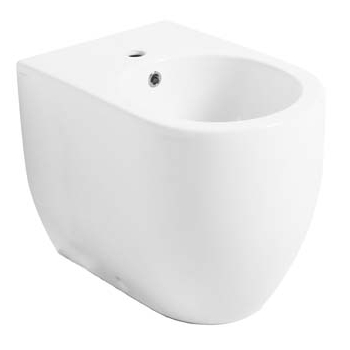 Bidet Flo filomuro cm. 56x37 in ceramica bianco lucido di Ceramica Kerasan