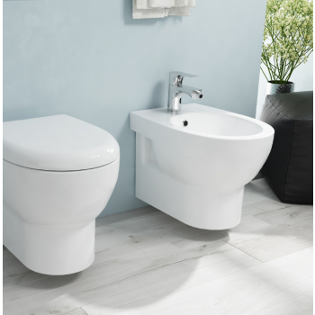 Bidet Absolute sospeso cm. 50x34,5 bianco lucido di Ceramica Azzurra