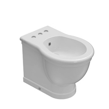 Bidet Paestum filomuro cm. 57x38 tre fori bianco lucido di Ceramica Globo