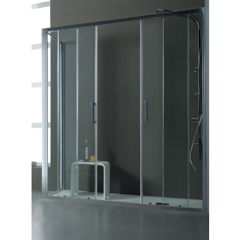 Box doccia FPSC57 a due ante scorrevoli in cristallo 6 mm. cm. 100x150 profilo cromo di Tamanaco