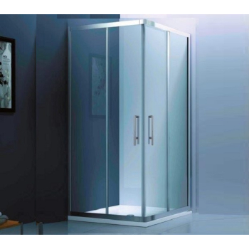 Box doccia quadrato 90X90 Roma profilo cromo vetro 6mm trasparente anticalcare