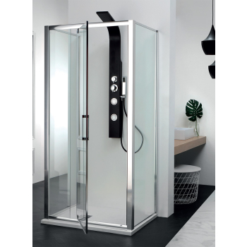 Box doccia FPB40 in cristallo 6 mm. cm. 70x90x70 profilo cromo di Tamanaco