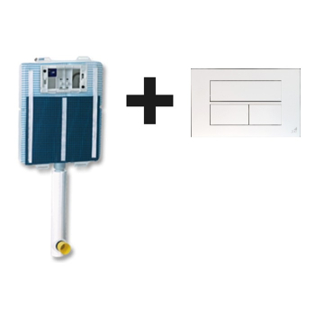 Kit completo di cassetta incasso Idea blu 4.5 e placca bianca di Its Todini