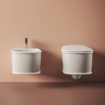Sanitari Atelier sospesi senza brida cm. 52x37 con sedile slim soft close di Art Ceram