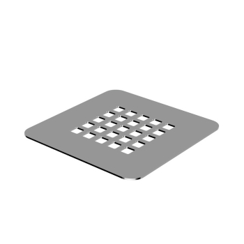 Griglia di copertura in finitura acciaio spazzolato per piatto doccia Ardesia