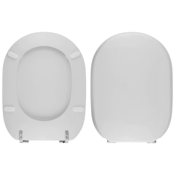 Copriwater Confort/Diana Azzurra compatibile in poliestere con chiusura tradizionale Bianco