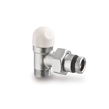 Detentore ad Angolo da 1/2 Bianco RAL 9010 per Termoarredi e Radiatori d'arredo