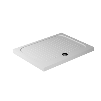 Piatto doccia 75x100 h.6 in ceramica bianco lucido Flat di Ceramica Galassia