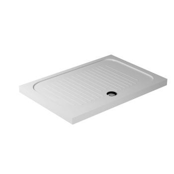 Piatto doccia 75x110 h.6 in ceramica bianco lucido Flat di Ceramica Galassia