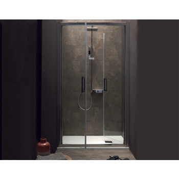 Porta doccia FPSL60 in cristallo 6 mm cm. 120 con profilo cromato di Tamanaco
