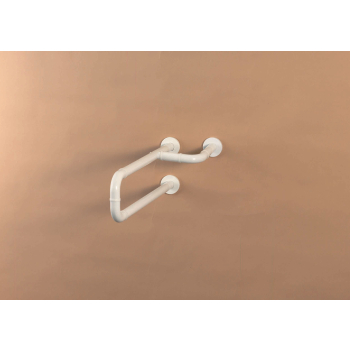 Barra di sicurezza fissa con rinforzo a destra cm. 80 in nylon bianco