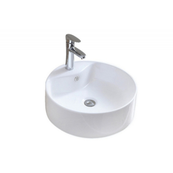 Lavabo Elton appoggio 46x46 tondo in ceramica