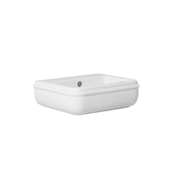 Lavabo Charme sospeso/appoggio cm. 55x46 tre fori in ceramica bianco lucido di Ceramica Azzurra