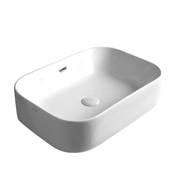 Lavabo Easy appoggio 60x42 rettangolare in ceramica bianco lucido di Ceramica GSG