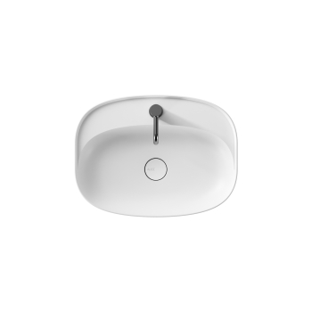 Lavabo Form appoggio 60x45 ovale in ceramica bianco di Ceramica Alice