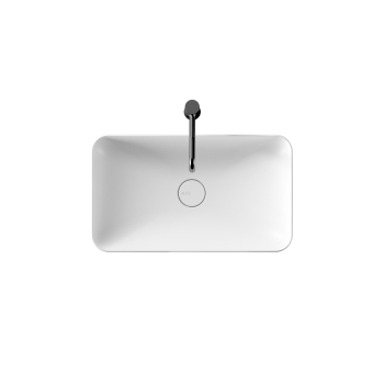 Lavabo Form appoggio 60x35 rettangolare in ceramica bianco di Ceramica Alice